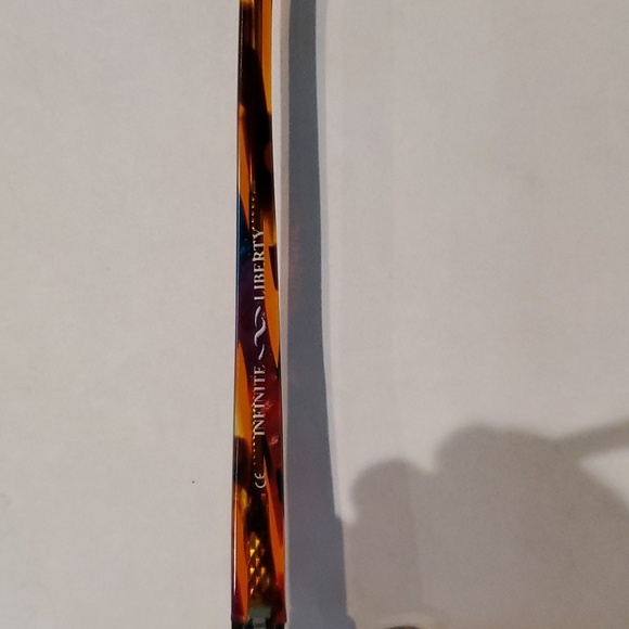 Vintage rainbow tortoise sunglasses frames with bronze accents. Funky style! - Picture 3 of 8